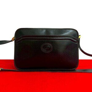 Gucci Vintage GG Logo Leather Shoulder Bag Pochette